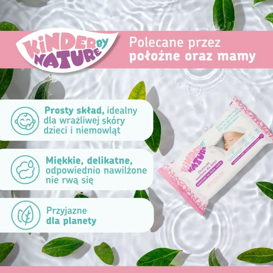 Zestaw: Chusteczki nawilżane Kinder by Nature 2-pak + Grzechotka Sassy