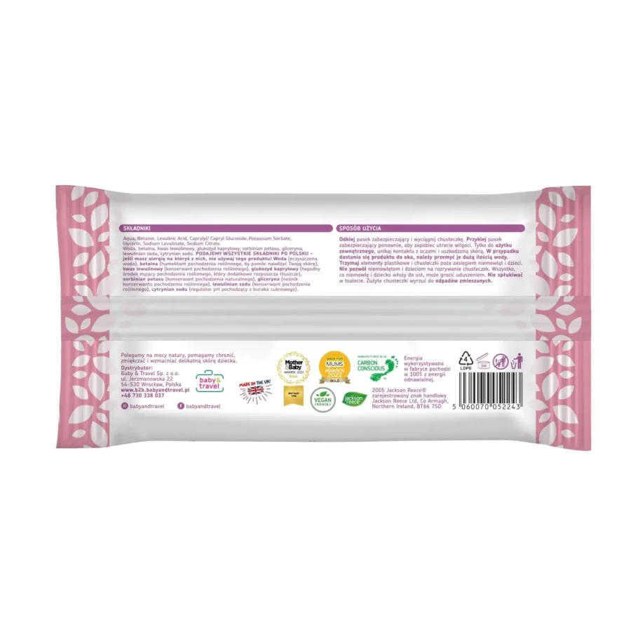 Zestaw: Chusteczki nawilżane Kinder by Nature 2-pak + Grzechotka Sassy