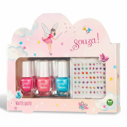 Zestaw 3 lakierów do paznokci dla dzieci z naklejkami Elf / Souza!
