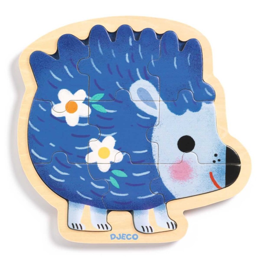 Drewniane puzzle w ramce JEŻ / Djeco