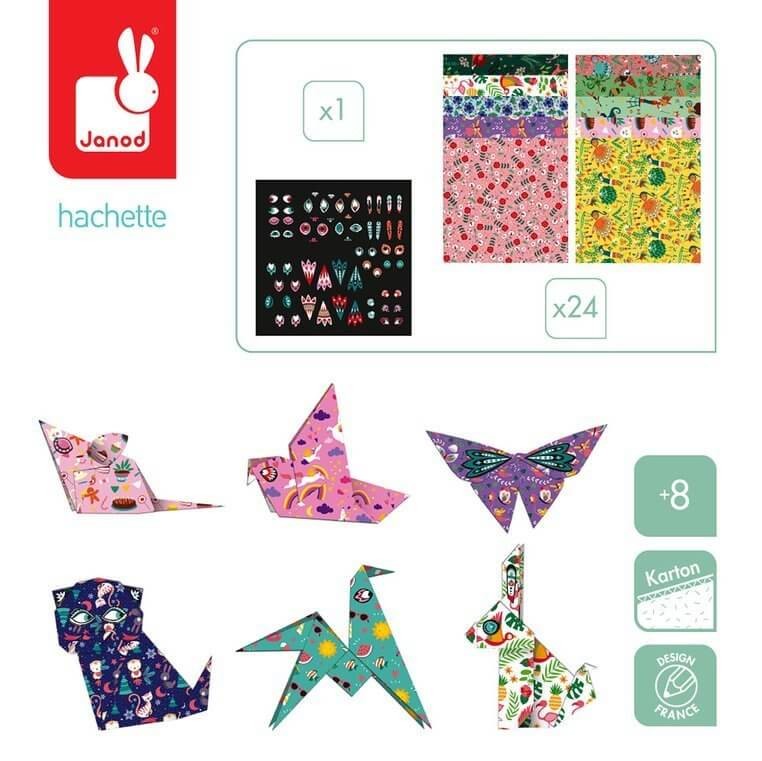 Zestaw kreatywny do tworzenia origami Zwierzątka 8+ / Janod