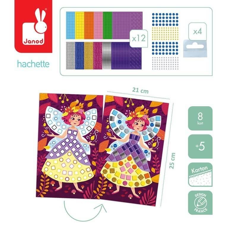 Zestaw kreatywny Mozaika Księżniczki i wróżki 5+/ Janod