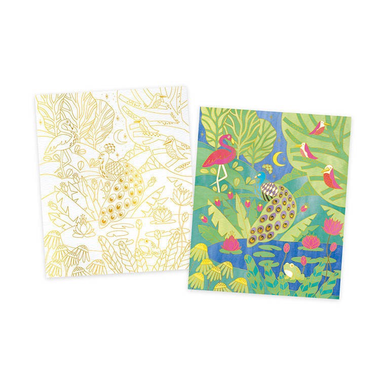 Zestaw kreatywny Złote kontury Zwierzęta 6+ / Janod