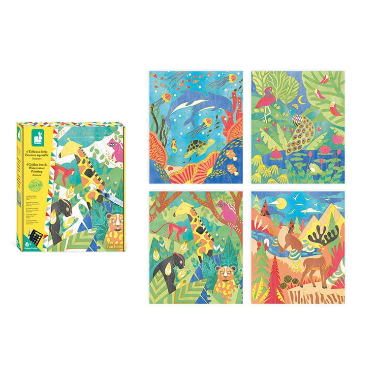 Zestaw kreatywny Złote kontury Zwierzęta 6+ / Janod