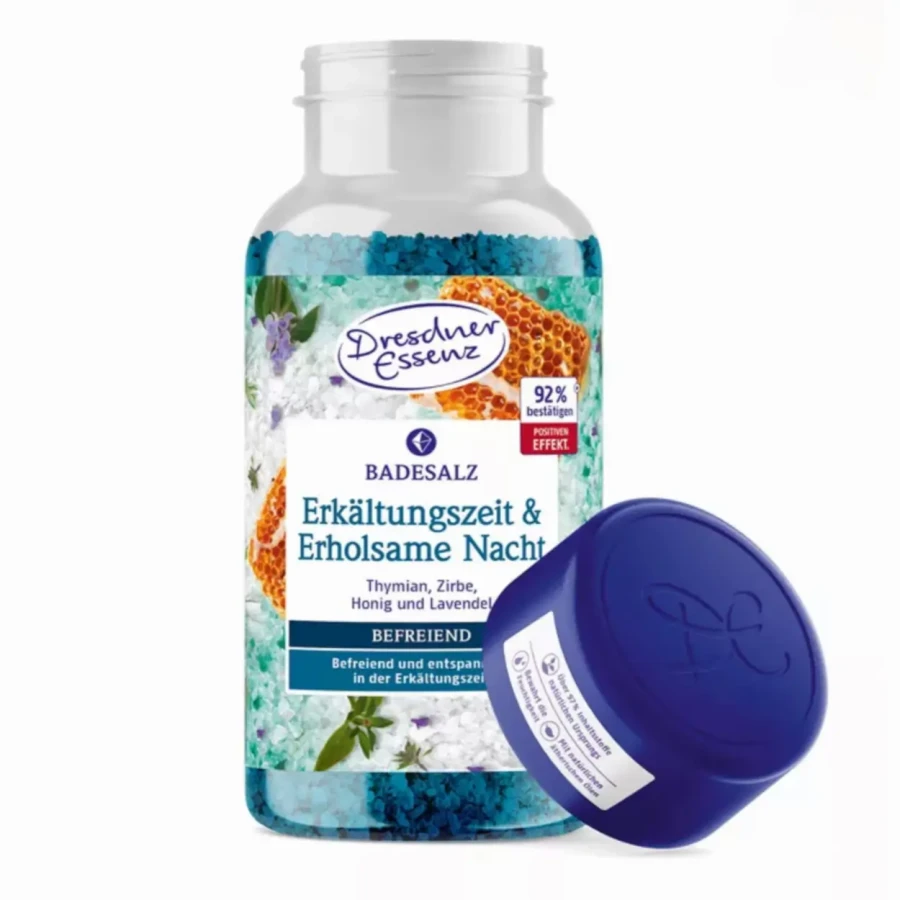 Na przeziębienie i spokojny sen - sól do kąpieli z solą epsom, 600g / Dresdner Essenz