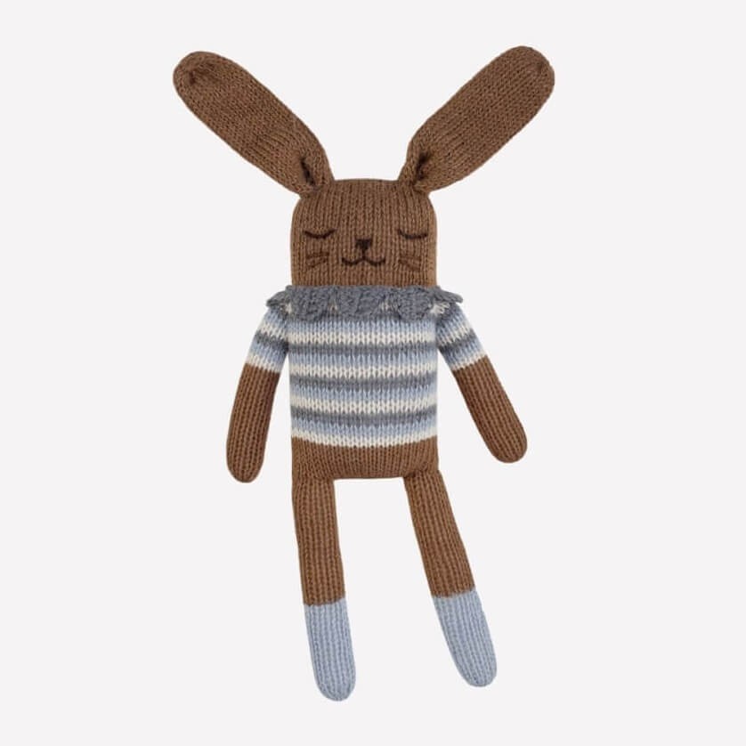 Dziergany królik z wełny alpaki - blue vintage top / Main Sauvage