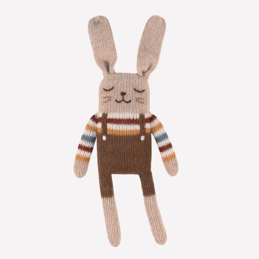 Dziergany królik z wełny alpaki - rainbow sweater / Main Sauvage