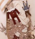 Duży dziergany miś z wełny alpaki - sienna pyjamas / Main Sauvage