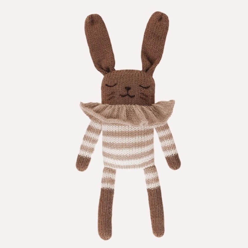 Dziergany królik z wełny alpaki - sand striped romper / Main Sauvage