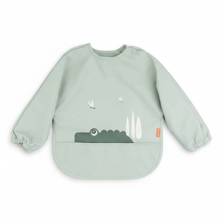 Śliniak z Rękawami Croco Green / Done by Deer