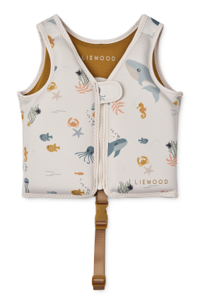 Kamizelka do pływania Dove Swim Vest - Sea creature, sandy / Liewood