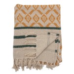 Bawełniana narzuta Fini - yellow, 160x130 cm / Bloomingville Mini