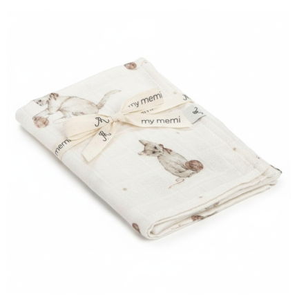 Bambusowy otulacz muślinowy 120x120 - kittens / My Memi