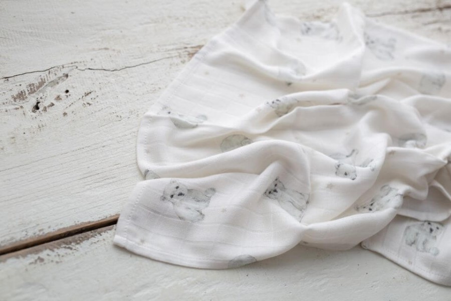 Bambusowy otulacz muślinowy 120x120 - little bears / My Memi