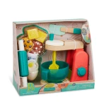 Mini Chef – Mix & Bake Playset – drewniany mikser z akcesoriami i składnikami do pieczenia ciast / B.Toys
