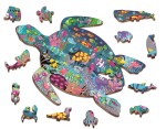 WOODY PUZZLE – drewniane puzzle konturowe – OCEAN / Ludattica