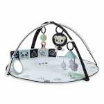 Gimnastyka, mata edukacyjna z pałąkami Decor - czarno-biała / Tiny Love