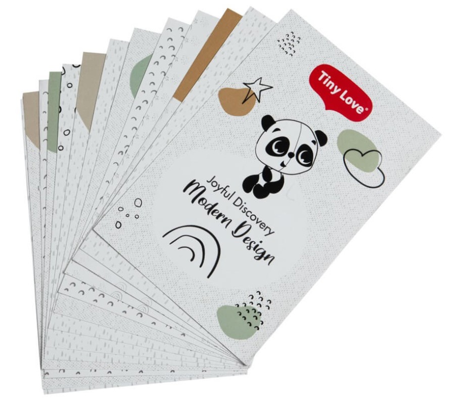 Gimnastyka, mata edukacyjna z drewnianym stojakiem Decor Luxe - czarno-biała / Tiny Love