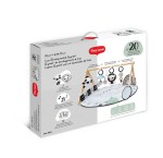 Gimnastyka, mata edukacyjna z drewnianym stojakiem Decor Luxe - czarno-biała / Tiny Love