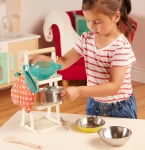 Mini Chef - Pot-n-Pan Playset - zestaw realistycznych naczyń i przyborów kuchennych ze stojakiem / B.Toys