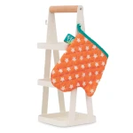 Mini Chef - Pot-n-Pan Playset - zestaw realistycznych naczyń i przyborów kuchennych ze stojakiem / B.Toys