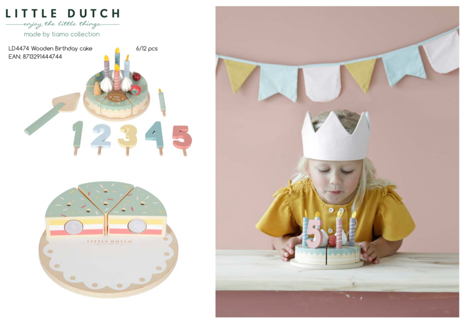 Drewniany tort urodzinowy / Little Dutch