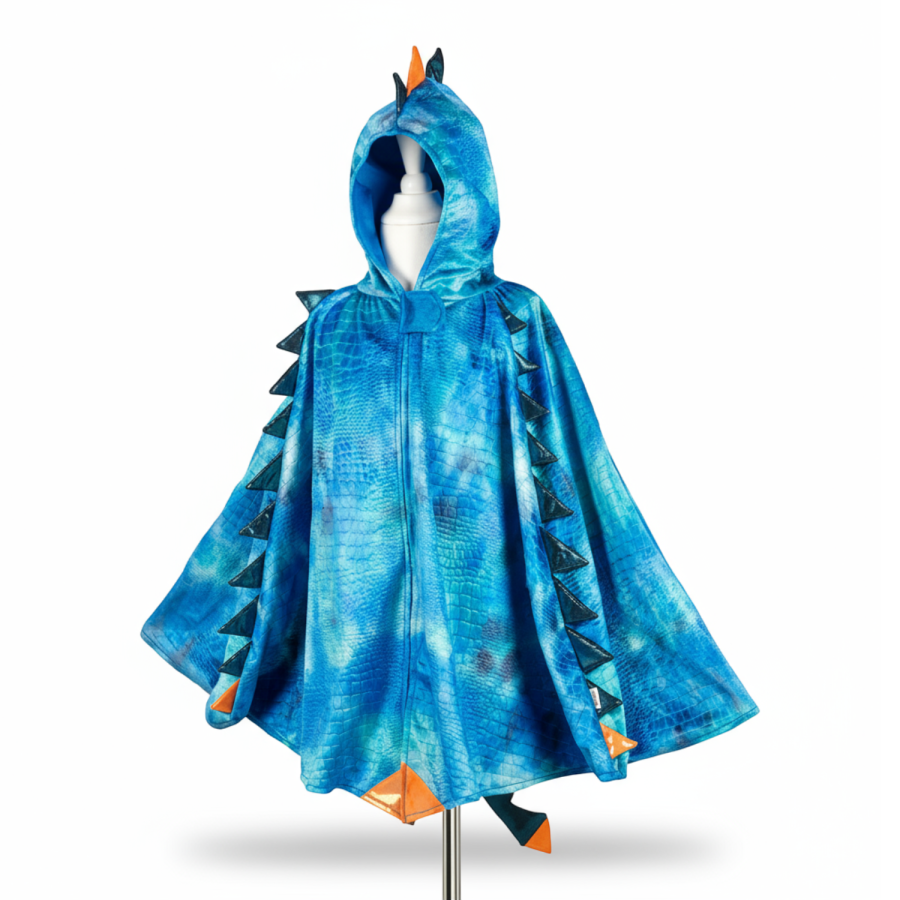 Kostium peleryna z kapturem niebieski Smok, 4-7 lat / Souza!