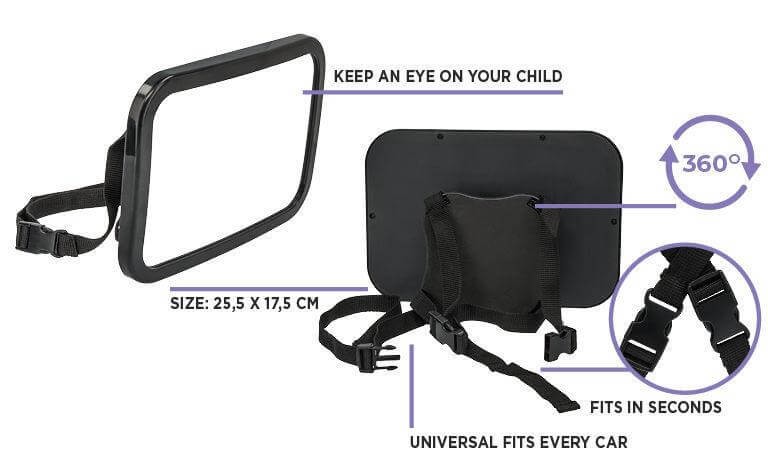 Lusterko do obserwacji dziecka w samochodzie / Dooky