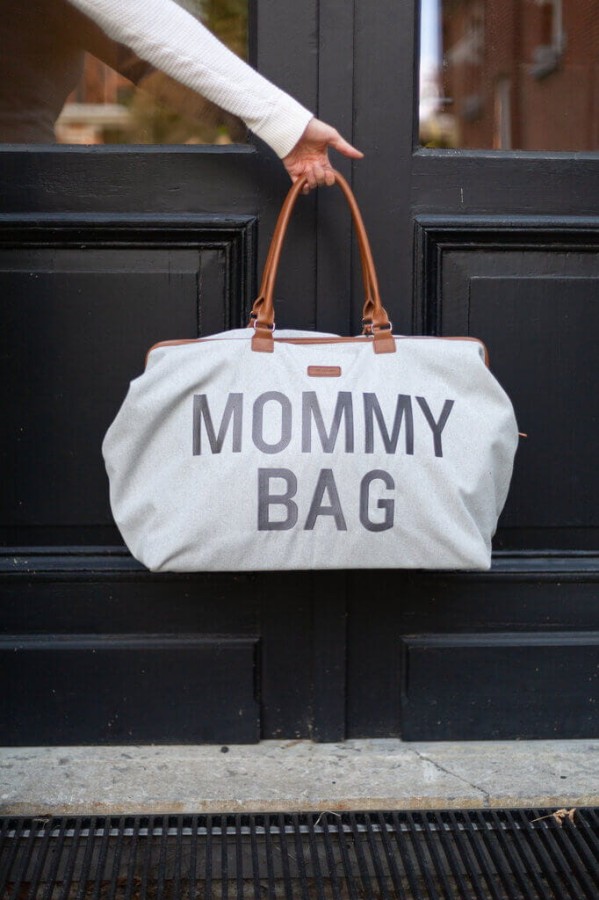 Torba Mommy Bag Kanwas Szara / Childhome