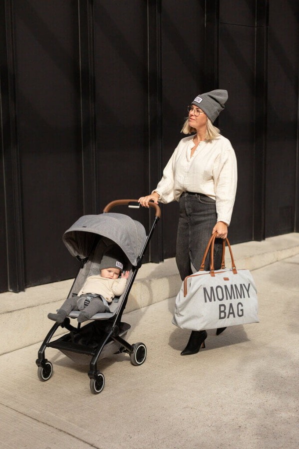 Torba Mommy Bag Kanwas Szara / Childhome
