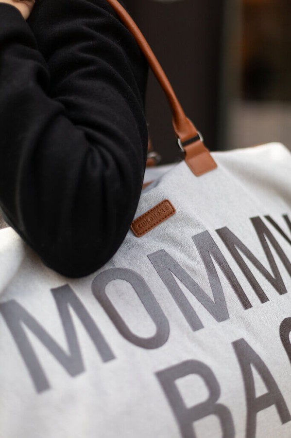 Torba Mommy Bag Kanwas Szara / Childhome