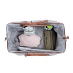 Torba Mommy Bag Kanwas Szara / Childhome