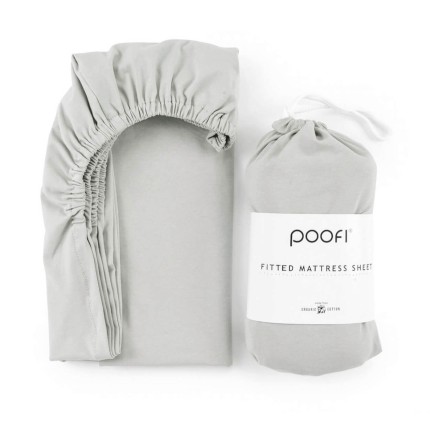 Prześcieradło Organic&Color JASNY SZARY / POOFI