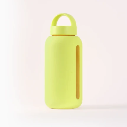 Szklana butelka do monitorowania dziennego nawodnienia Day Bottle - PINEAPPLE / BINK