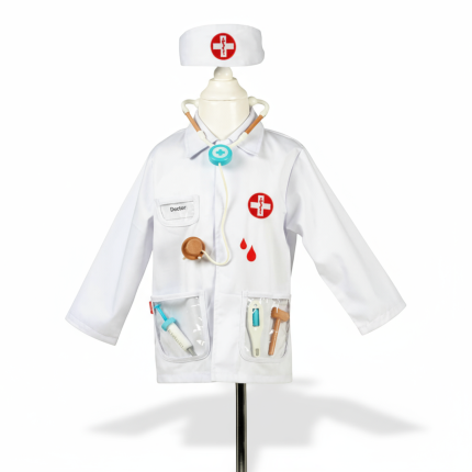Kostium doktora lekarza zestaw z opaską i akcesoriami 4-7 lat / Souza!