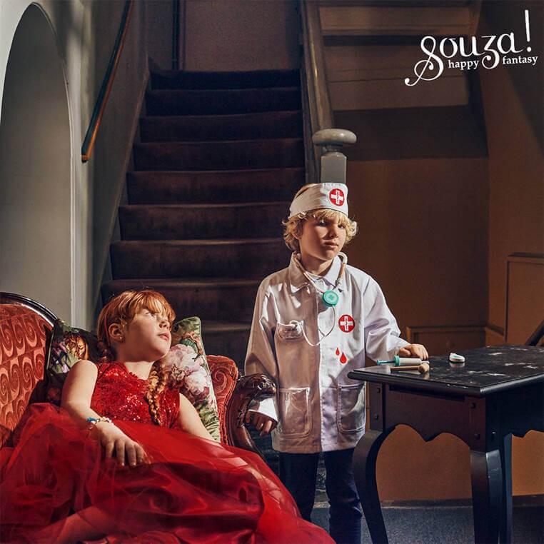 Kostium doktora lekarza zestaw z opaską i akcesoriami 4-7 lat / Souza!