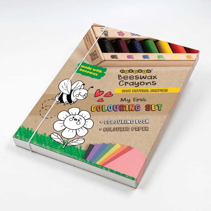 Mój pierwszy zestaw do kolorowania z kredkami z wosku pszczelego 1+ / Medenka