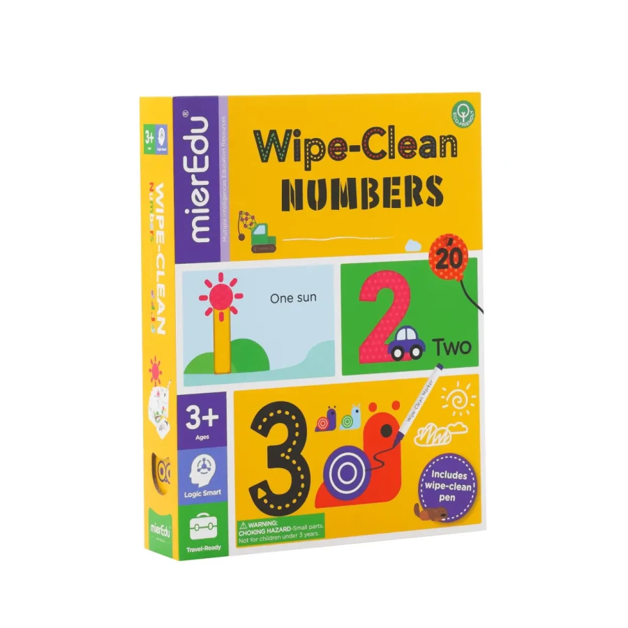 Zestaw z suchościeralnym markerem - Nauka cyferek / mierEdu