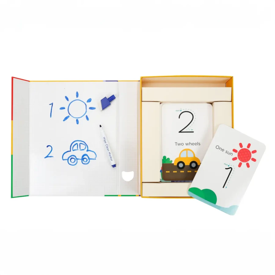 Zestaw z suchościeralnym markerem - Nauka cyferek / mierEdu