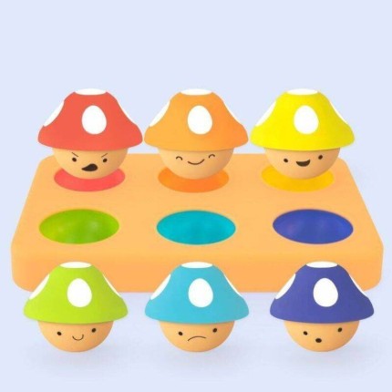 Psotne grzybki, sorter dla dzieci – zabawka edukacyjna / Sassy