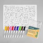 Duża Mata Silikonowa do Kolorowania A3 - Zwierzęta / HeyDoodle