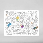 Duża Mata Silikonowa do Kolorowania A3 - Zwierzęta / HeyDoodle