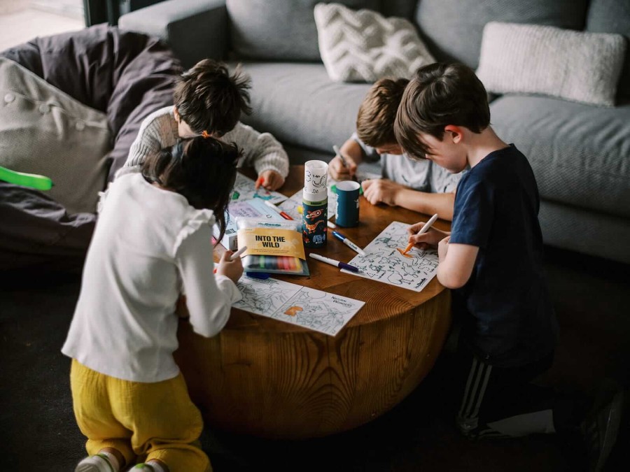 Duża Mata Silikonowa do Kolorowania A3 - Zwierzęta / HeyDoodle