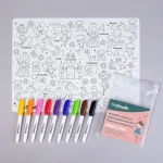 Duża Mata Silikonowa do Kolorowania A3 - Bajkowe Królestwo / HeyDoodle