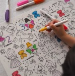 Duża Mata Silikonowa do Kolorowania A3 - Bajkowe Królestwo / HeyDoodle