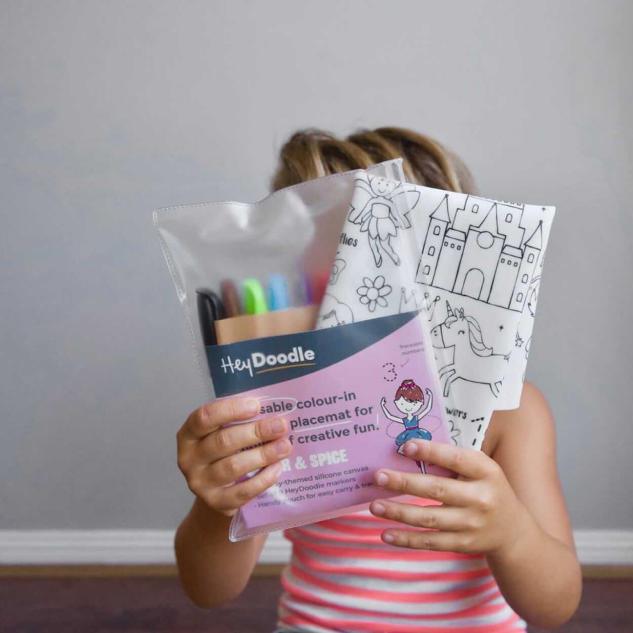 Duża Mata Silikonowa do Kolorowania A3 - Bajkowe Królestwo / HeyDoodle