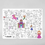 Duża Mata Silikonowa do Kolorowania A3 - Bajkowe Królestwo / HeyDoodle