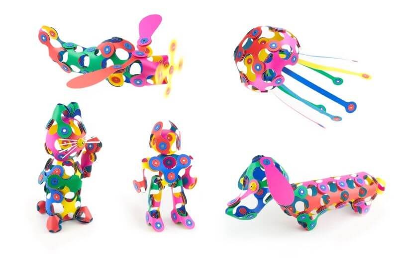 Układanka magnetyczna CLIXO Super Rainbow, 60 elementy