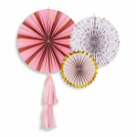 Rozety dekoracyjne Kwiaty, 26-43 cm/ PartyDeco
