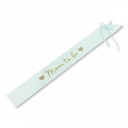 Szarfa Mom to be - jasny tiffany blue / PartyDeco